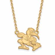 Miami Hurricanes Sterling Silver Gold Plated Large Pendant Necklace