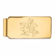 Miami Hurricanes Sterling Silver Gold Plated Money Clip