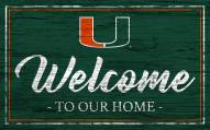 Miami Hurricanes Team Color Welcome Sign