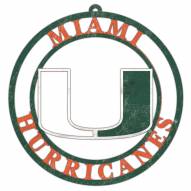 Miami Hurricanes Team Logo Cutout Door Hanger
