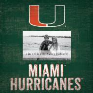 Miami Hurricanes Team Name 10" x 10" Picture Frame