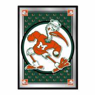 Miami Hurricanes Vertical Framed Mirrored Wall Sign