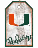 Miami Hurricanes Welcome Team Tag 11" x 19" Sign