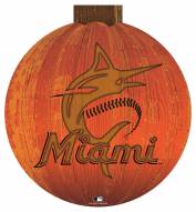 Miami Marlins 12" Halloween Pumpkin Sign