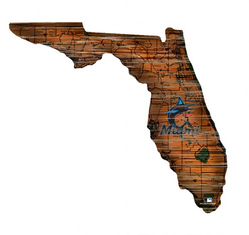 Miami Marlins 12&quot; Roadmap State Sign
