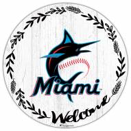 Miami Marlins 12" Welcome Circle Sign