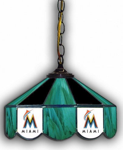 Miami Marlins 14&quot; Glass Pub Lamp