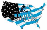 Miami Marlins 15" USA Flag Cutout Sign
