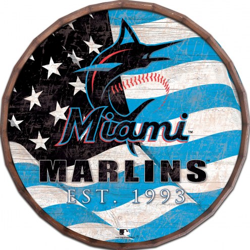 Miami Marlins 16&quot; Flag Barrel Top
