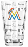 Miami Marlins 16 oz. Sandblasted Pint Glass