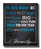 Miami Marlins 16" x 20" In This House Canvas Print