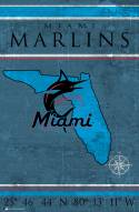 Miami Marlins 17" x 26" Coordinates Sign
