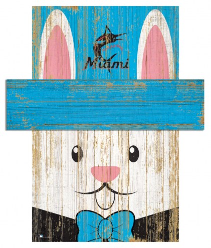 Miami Marlins 19&quot; x 16&quot; Easter Bunny Head
