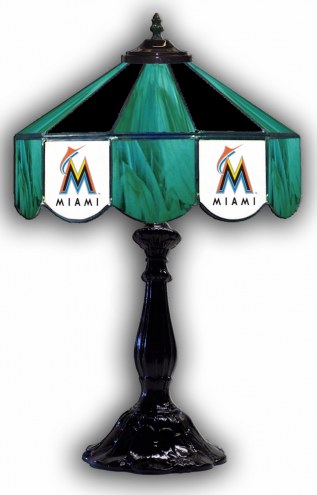 Miami Marlins 21&quot; Glass Table Lamp