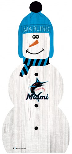 Miami Marlins 31&quot; Snowman Leaner