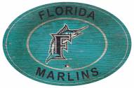 Miami Marlins 46" Heritage Logo Oval Sign
