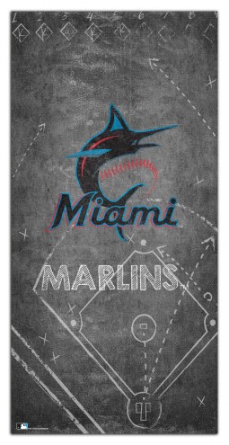 Miami Marlins 6&quot; x 12&quot; Chalk Playbook Sign