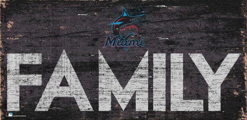 Miami Marlins 6&quot; x 12&quot; Family Sign