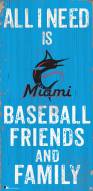 Miami Marlins 6" x 12" Friends & Family Sign