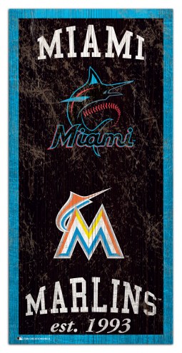 Miami Marlins 6&quot; x 12&quot; Heritage Sign