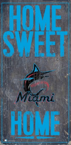 Miami Marlins 6&quot; x 12&quot; Home Sweet Home Sign
