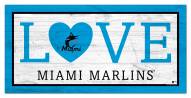 Miami Marlins 6" x 12" Love Sign