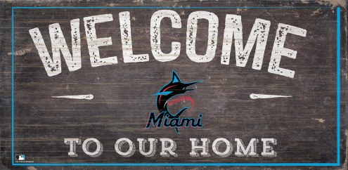 Miami Marlins 6&quot; x 12&quot; Welcome Sign