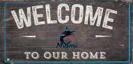 Miami Marlins 6" x 12" Welcome Sign