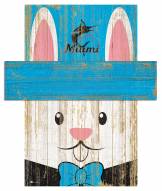 Miami Marlins 6" x 5" Easter Bunny Head