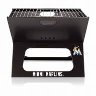 Miami Marlins Black Portable Charcoal X-Grill