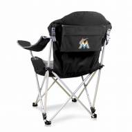Miami Marlins Black Reclining Camp Chair