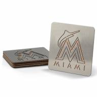 Miami Marlins Boasters Stainless Steel Coasters - Set of 4