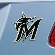 Miami Marlins Chrome Metal Car Emblem