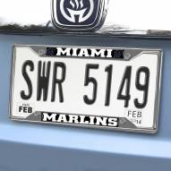 Miami Marlins Chrome Metal License Plate Frame