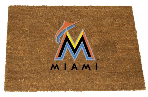 Miami Marlins Colored Logo Door Mat