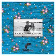 Miami Marlins Floral 10" x 10" Picture Frame