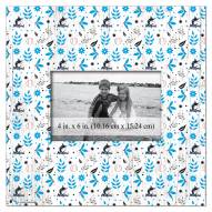 Miami Marlins Floral Pattern 10" x 10" Picture Frame