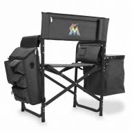 Miami Marlins Gray/Black Fusion Folding Chair