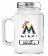 Miami Marlins Mason Glass Jar