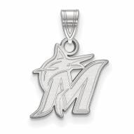 Miami Marlins Sterling Silver Small Pendant