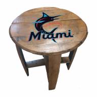 Miami Marlins Oak Barrel Table