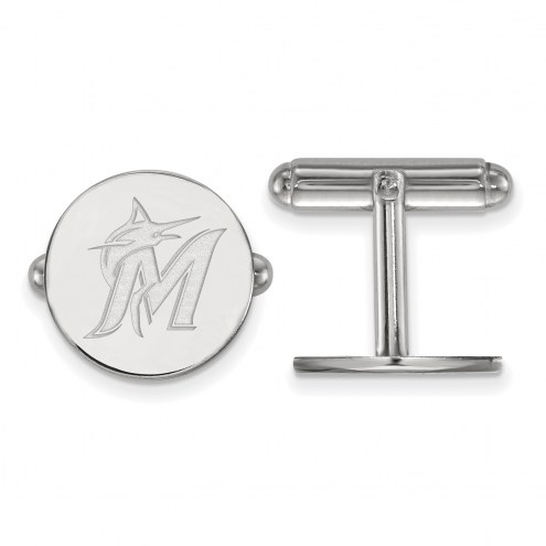 Miami Marlins Sterling Silver Cuff Links