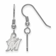 Miami Marlins Sterling Silver Extra Small Dangle Earrings