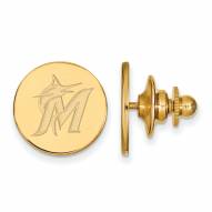 Miami Marlins Sterling Silver Gold Plated Lapel Pin