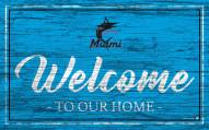 Miami Marlins Team Color Welcome Sign
