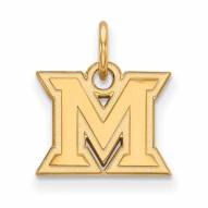 Miami of Ohio RedHawks NCAA Sterling Silver Gold Plated Extra Small Pendant