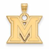 Miami of Ohio RedHawks NCAA Sterling Silver Gold Plated Small Pendant