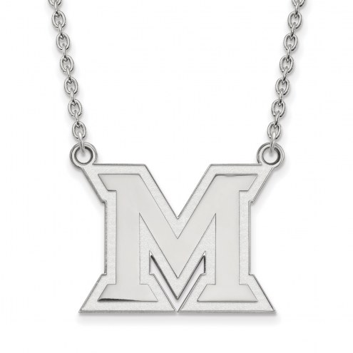 Miami of Ohio RedHawks Sterling Silver Large Pendant Necklace