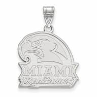 Miami of Ohio RedHawks Sterling Silver Large Pendant