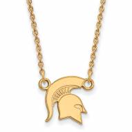 Michigan State Spartans 10k Yellow Gold Small Pendant Necklace